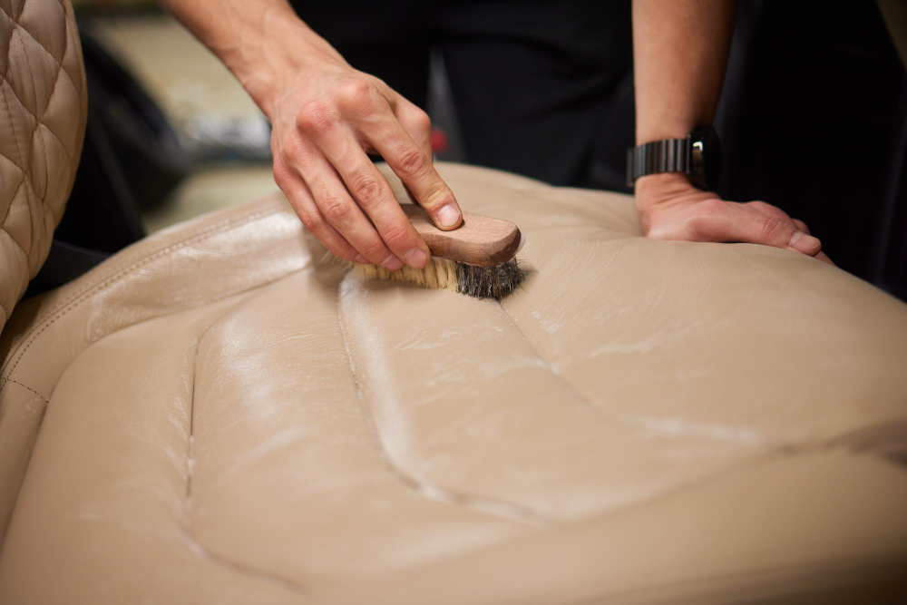 entretien cuir beige