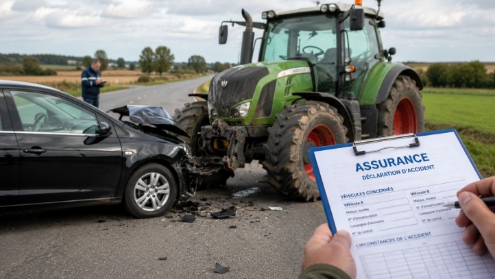 Assurance en cas d'accident entre un tracteur et une voiture