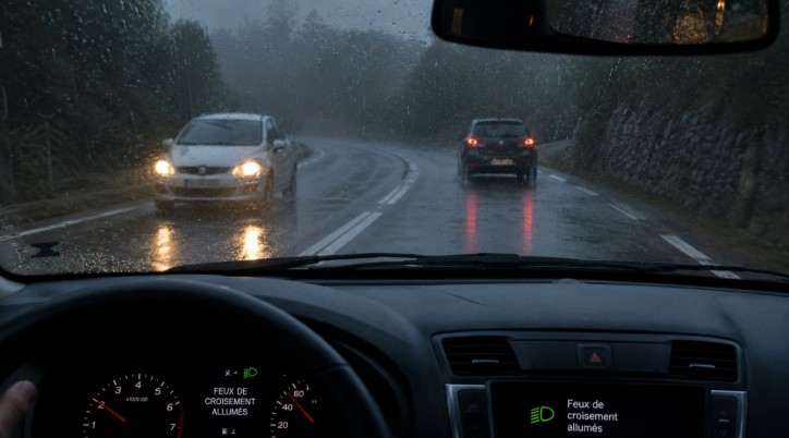 feux de voiture à mettre quand il pleut