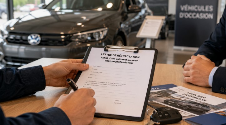 lettre de rétractation pour l'achat d'une voiture