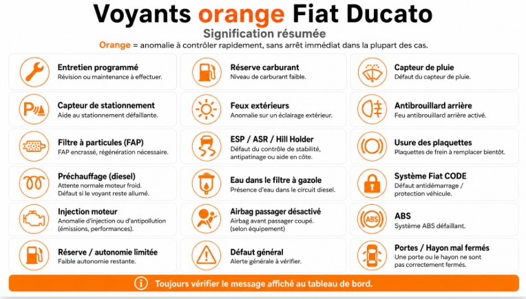 voyants orange Fiat Ducato