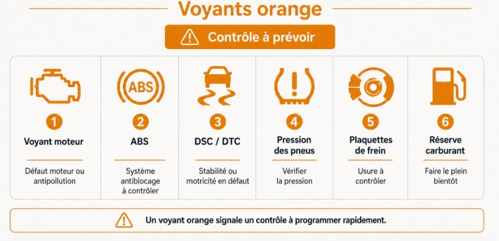 Les voyants orange